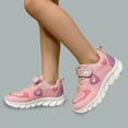 thumbnail image 2 of Ticikt Girls Lightweight Mesh Sneakers with Heart Print Breathable for School & Casual Wear,Pink, 2 of 9