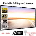 thumbnail image 2 of QualitChoice Foldable Projection Screen Polyester Wide Angle Theater HD Projector Curtain Movie Accessory for Home Bedroom Office 30inch Type 1, 2 of 6