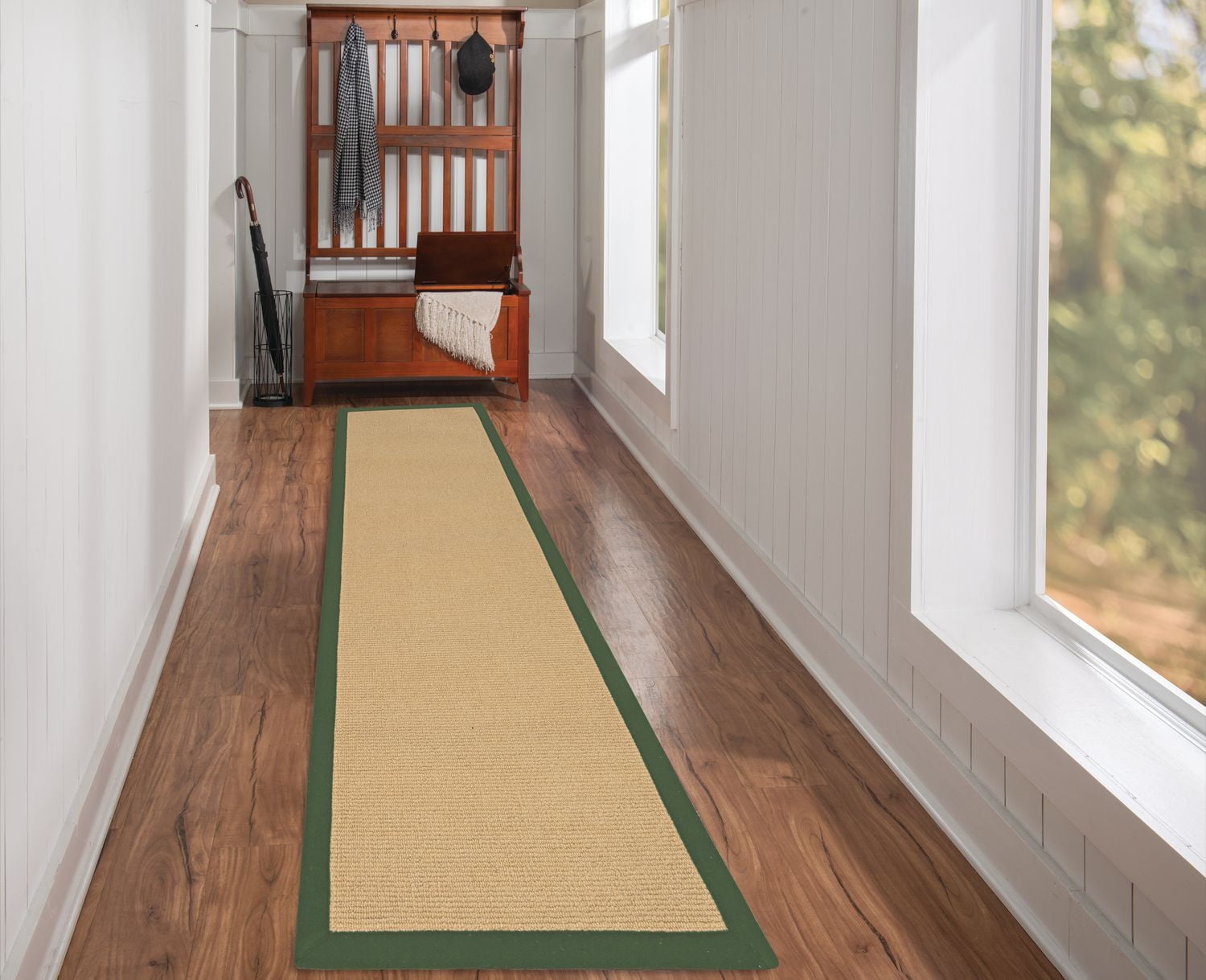 Athena Sisal & Green 2'6" x 12' Runner