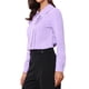 thumbnail image 4 of BLUSA CHIC INSPIRE para Mujeres con Cuello Peter Pan, Mangas Abullonadas, Ribete en Contraste, Camisa de Botón XL Color Púrpura Claro, 4 of 6