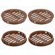 thumbnail image 1 of Uxcell Paquete de 4 Respiraderos Redondos de Soffit, 80mm/3.1 Pulgadas Rejilla de Ventilación de Plástico Circular Cubierta para Baño Hogar/ Oficina/Cocina/Armario/Guardarropa [Marrón], 1 of 6