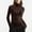 Brown, variant on EchfiProm Tops for Women Mesh Pullover Black Slim Fit Mock Neck Long Sleeve Trendy Ladies Undershirts