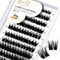 thumbnail image 1 of Lash Clusters B06 Extensiones de pestañas DIY 72 grupos de pestañas CD Curl B&Q pestañas Wispy Volume Lashes grupo individual DIY en casa (B06,D-8-16MIX), 1 of 4