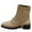 Khaki Low-Heeled Mid Calf Boots, variant on Fashionable Casual Mid-Calf Boots Solid Color Round Toe Comfortable Low-Heeled Thick-Heeled Stylish Fall Winter Shoes