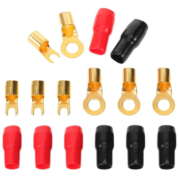 GOOHOCHY Audio Wire Connectors Speaker Plugs Assorted Pairs Silicone Fork-shaped