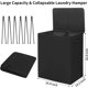 thumbnail image 5 of WOWLIVE 154L Double Laundry Hamper with Lid and Removable Laundry Bags, Large Dirty Clothes Hamper 2 section Collapsible Laundry Basket Dorm Room Storage for Bedroom, Bathroom, College, Black, 5 of 5