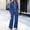 Blue, variant on IUYRTFE Women's Zip Up Jacket and Wide Leg Pants Set 2 Piece Casual Tracksuit Solid Color