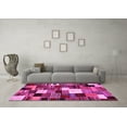 thumbnail image 3 of Ahgly Company Indoor Round Abstract Pink Contemporary Area Rugs, 7' Round, 3 of 4