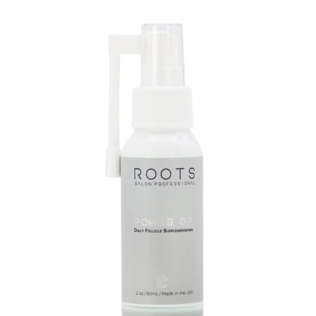 {2 oz} Roots Professional Power Up Daily Follicle Supplementation w/ SLEEKSHOP Hair Rat Tail Steel Pin Comb for Scalp