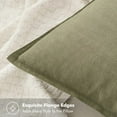 thumbnail image 3 of Fundas de almohada MIULEE de lino verde neutro de 50 x 50 cm, paquete de 4, 3 of 6