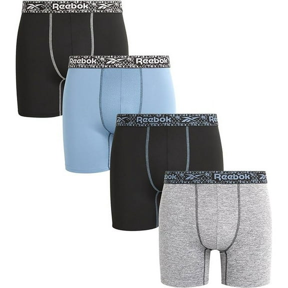REEBOK MEN'S PACK 4 - 233 TANGLE WEB - XLARGE - UNDERWEAR X4 BOXER BRIEF P82