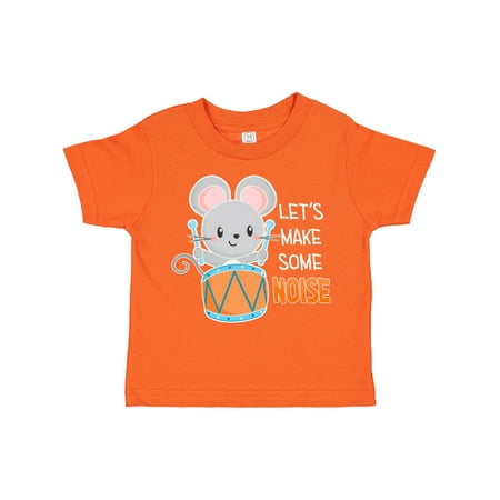 

Inktastic Lets Make Some Noise Cute Mouse Drummer Gift Toddler Boy or Toddler Girl T-Shirt