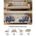 thumbnail image 3 of 4th of July Truck Sofa Couch Covers for Dog,Washable Sectional Couch Slipcovers for Loveseat with Tassels,Patriotic Memorial Floral Star Flag Non Slip Sofa Throw Cover Blanket Large 71''x102'', 3 of 8
