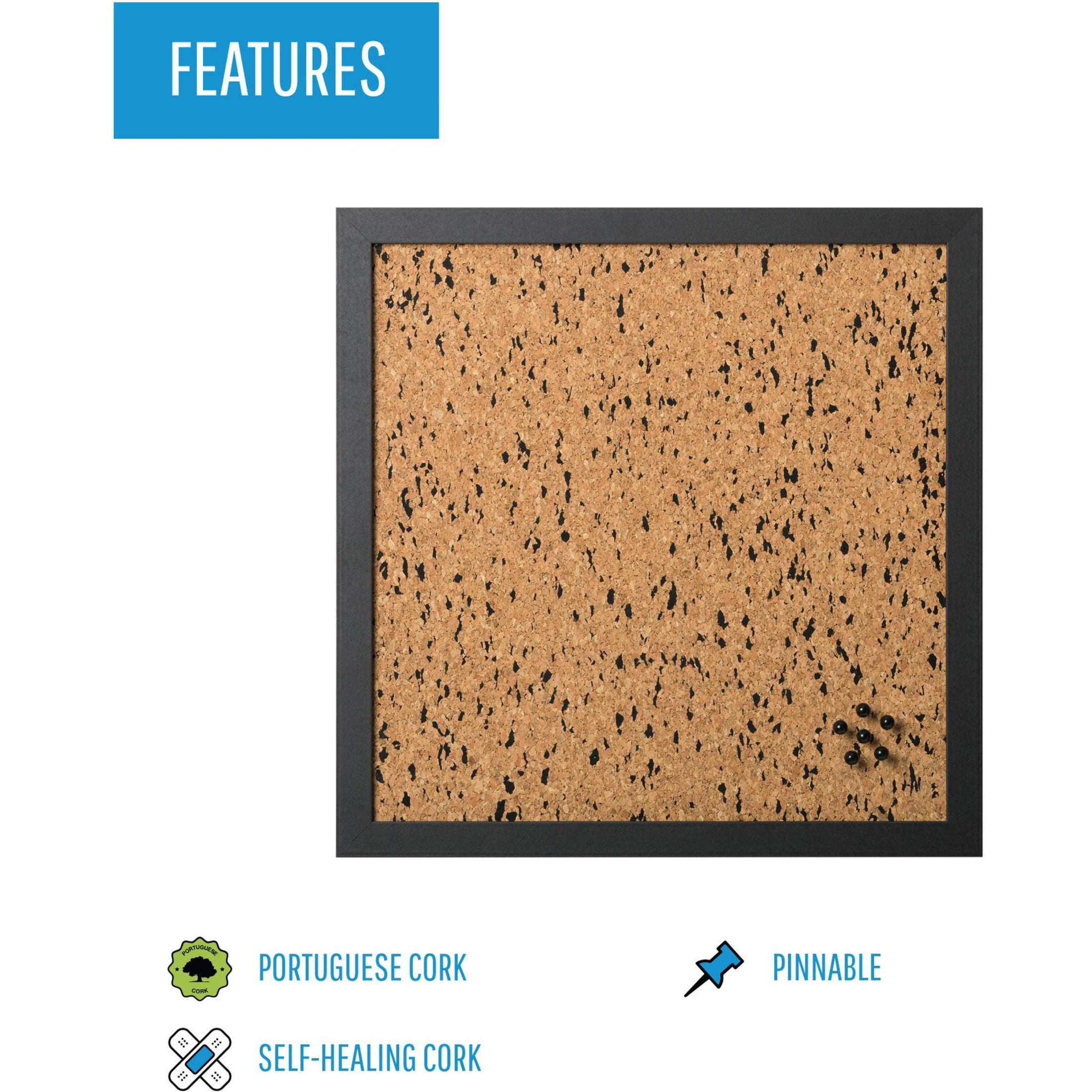 MasterVision Speckled Black Natural Cork Board