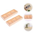 thumbnail image 2 of MasteelfCA 2pcs Three Lattice Wooden Storage Box Storage Tray Organizer for Succulent Plants, 2 of 9