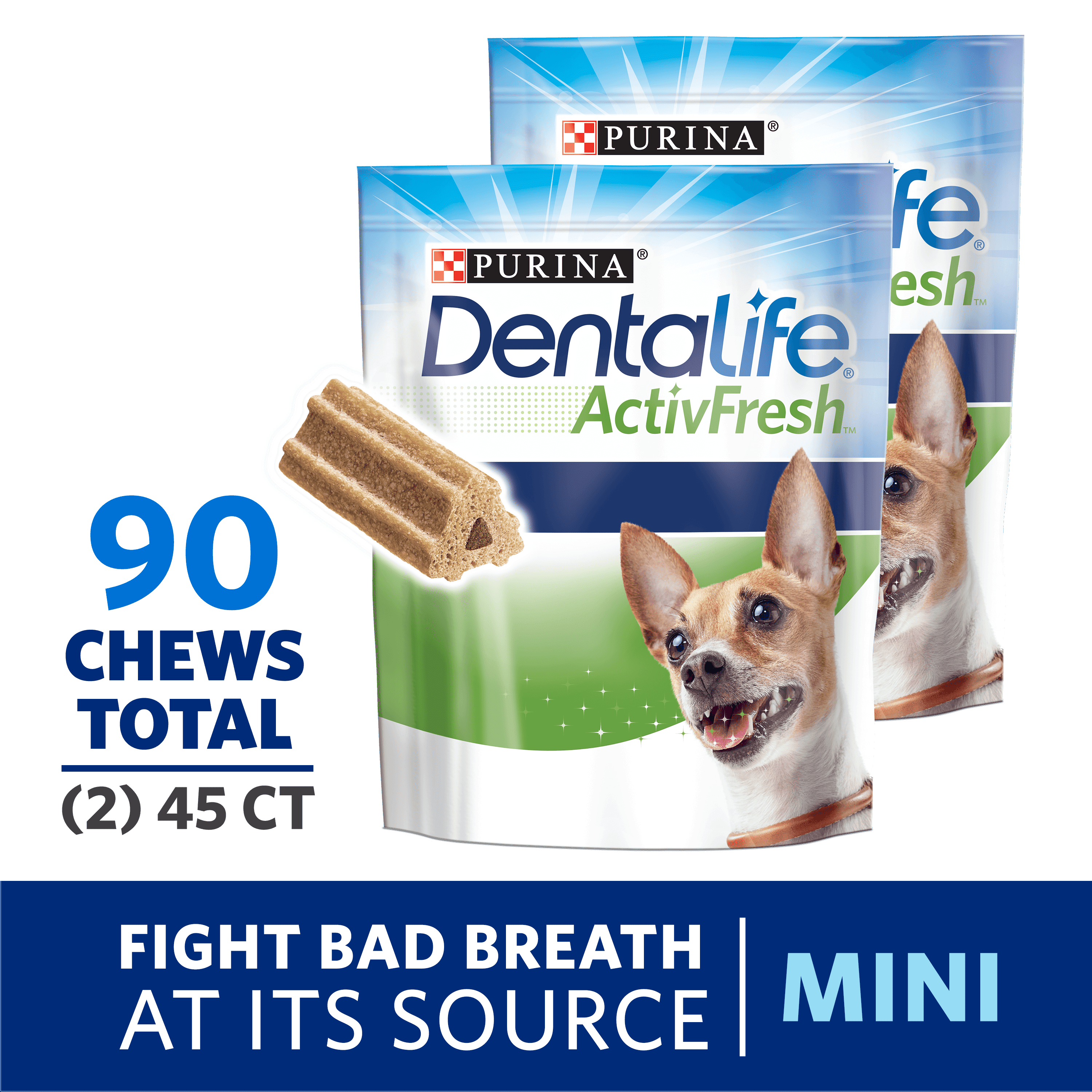 Purina DentaLife Dog Dental Chews ActivFresh Daily Oral Care Mini 27 oz. Pouch