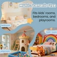thumbnail image 6 of Mirightone Twin Size Floor Bed with Rails and Slats, Twin Size Montessori Beds with Doors, No Box Spring Needed, Mint Green, 6 of 9