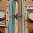 thumbnail image 5 of Texas Star Vintage 90 Inch Table Runner, Berry Turquoise Green Brown Wooden Farmhouse Dresser Scarf Cotton & Linen Tablerunner for Dining/Kitchen Island/Holiday Party Décor 13" x 90", 5 of 9