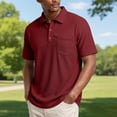 thumbnail image 6 of LIBRCLO Mens Polo Shirt with Pocket Short Sleeve Collar Casual Work Golf Shirts, 6 of 8