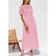 thumbnail image 3 of Vestido PRETTYGARDEN 2025 Verano Maxi Rosa Calado L, 3 of 6