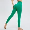 thumbnail image 2 of Pantalones de yoga sin costuras para mujer, color melocotón, de nylon y spandex, de cintura alta, para fitness, running, yoga y uso diario, 2 of 7