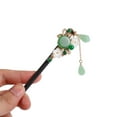 thumbnail image 5 of Unique Bargains 1 Pc Hair Chopstick Classic Flowers Hair Hairpin Black Green, 5 of 5