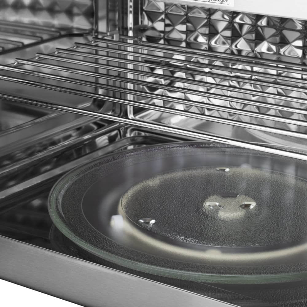 ZLINE Over the Range Convection Microwave Oven in DuraSnow Stainless Steel with Traditional Handle and Sensor Cooking