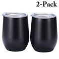 thumbnail image 1 of Coofit 2 Pcs Gobelets à Vin en Acier Inoxydable Isolés Gobelets à Boire Gobelets à Bière avec Couvercle, 1 of 9