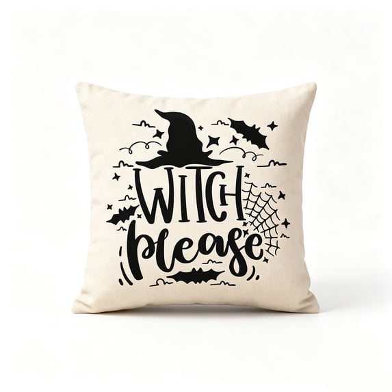 Halloween Throw Pillows, Couch Pillow for Halloween Party Decorations, Cute Ghost Decor Throw Pillow Covers 18x18 for Living Room, Fall Bedding Decor
