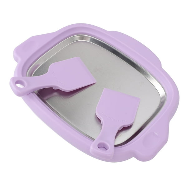 Mácina para Hacer Helados Fritos Caseros, Moncina para Hacer Rollos de Helado, Mácina para Hacer Helados Inscritos, Sartén para Puntos Dulces, Platón Frío Instantáno,