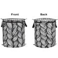 thumbnail image 2 of 50-liter Large Capacity Laundry Basket Sealed and Dustproof Easy Carry Handles Applicable to Laundry Room Bedroom Bathroom College Dorm Braided Pattern, 2 of 7