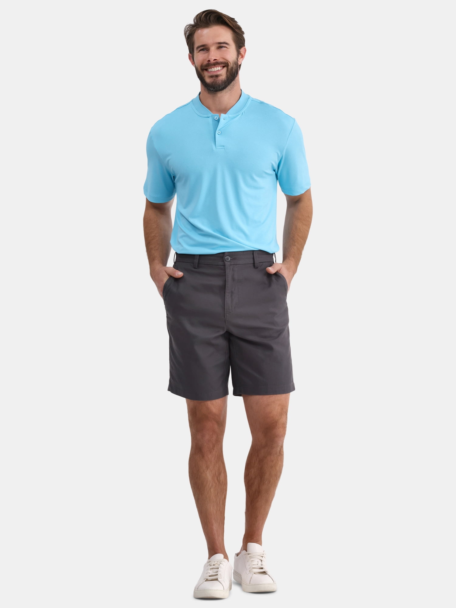 Birdie Bound Men's and Big Men's Henley Golf Shirt, Sizes XS-5XL