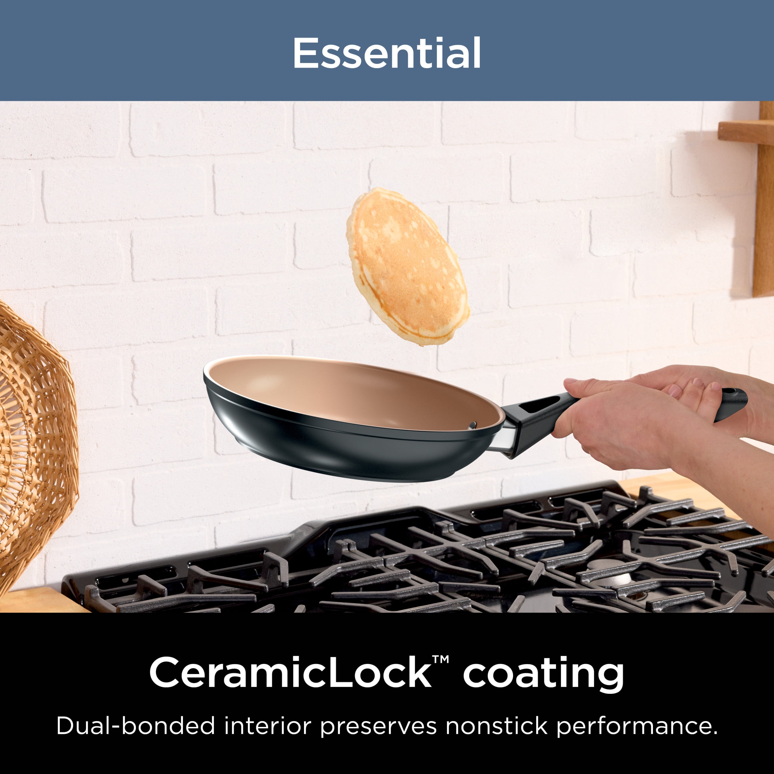 Ninja 10pc Ceramic Pots and Pans Non-Stick Cookware Set Ninja 10pc Ceramic Pots and Pans Non-Stick Cookware Set