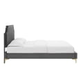 thumbnail image 5 of Modway Sienna Performance Velvet Full Platform Bed in Charcoal, 5 of 10