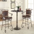 thumbnail image 2 of Bowery Hill Table à Manger Ronde Hauteur Comptoir en Rousset et Bronze, 2 of 2