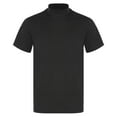 thumbnail image 5 of Kaerm Mens Stylish Basic Turtleneck Short Sleeve T-Shirts Tops Slim Fit Undershirt Solid Knitwear Black XXL, 5 of 7