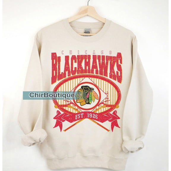 Chicago Hockey Vintage 90s Sweatshirt, Retro Hockey Crewneck, Christmas Gift, Unisex Jersey Shirt