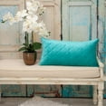 thumbnail image 3 of Parkland Collection Milo Transitional Quilted Aqua Throw Pillow, 3 of 7