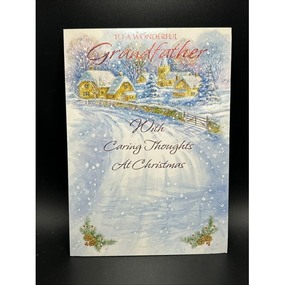 Merry Christmas Grandfather Greeting Card w/Envelope