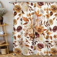 thumbnail image 2 of Fall Shower Curtain, Fall Maple Leaves Floral Shower Curtains for Bathroom, Autumn Thanksgiving Day Harvest Decor Waterproof Fabric with Hooks 72x72 Inch, 2 of 6