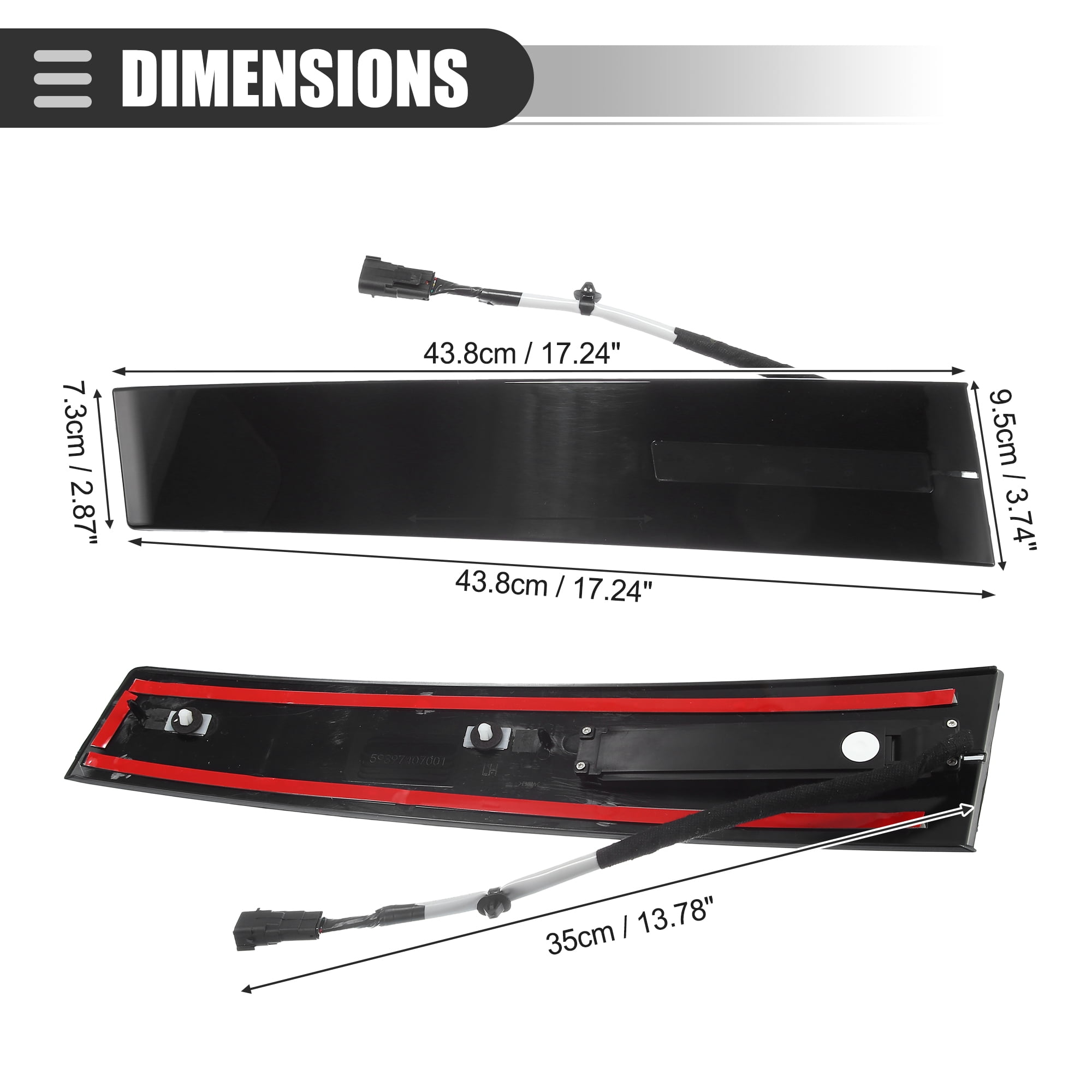 Unique Bargains B Pillar Trim for Ford Explorer 2011-2019 Left Driver Side Black