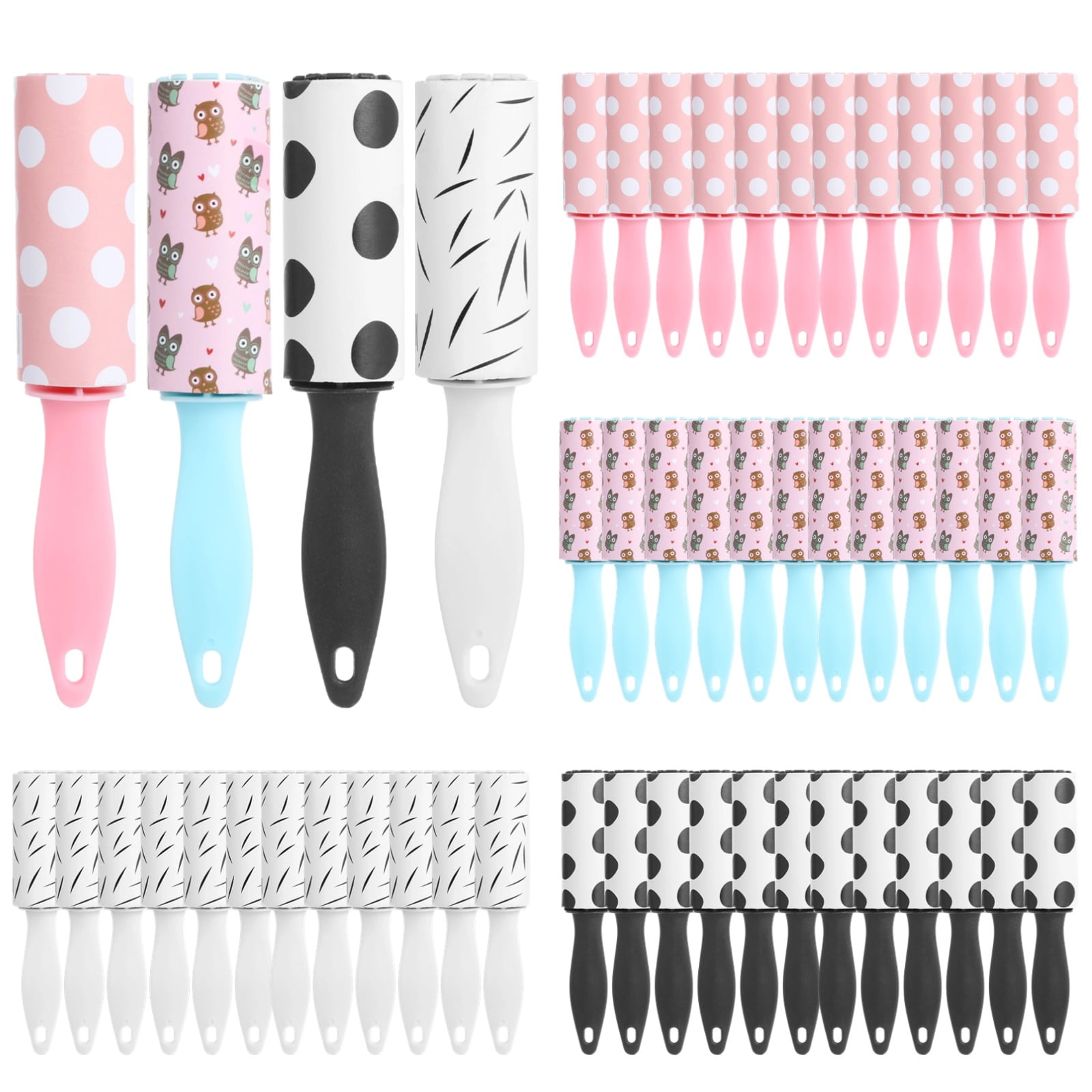 48 Pcs Mini Lint Rollers, Small Lint Removers, Portable Clothes Lint Rollers, Sticky Lint Removing Tools, Travel Size Lint Brushes for Pet Hair, Car Seat, Sofa, Furniture, Bedding
