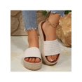 thumbnail image 3 of Bohemian Plain Slingback Wedge Slide Sandals for Women Lightweight Beach Summer Shoes, 3 of 9