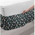 thumbnail image 2 of Butterfly Bed Skirt, Flowers Leaves Blossoming Intricate Detailed Sketch Motif Botany, Elastic Bedskirt Dust Ruffle Wrap Around for Bedding Decor, 4 Sizes, Multicolor, by Ambesonne, 2 of 2