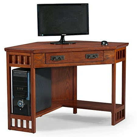 Leick Corner Computer And Writing Desk Mission Oak Finish