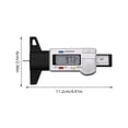 thumbnail image 4 of Guardoinrt Tire Thread Depth Vernier Caliper Digital Display Meter Wear Thickness Detection Resettable Plastic Gauge Monitoring Silver 1Set, 4 of 6