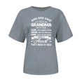 thumbnail image 4 of KIHOUT Nouveaux Hauts de Mode d'Été pour Femmes 2024, Haut pour Dames Imprimé Col Rond T-shirt à Manches Courtes Haut/chemise à Manches Courtes Col Rond Gris m, 4 of 4