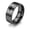 8mm-Black, variant on 6/8mm Black Cross Band Titanium Steel Men's Women's Silver Couple Ring Size 6-12