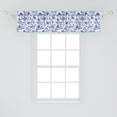 thumbnail image 2 of Ambesonne Blue Window Valance, Modern Flowers Leaves Buds, 54" X 12", Pale Blue Navy Blue, 2 of 3