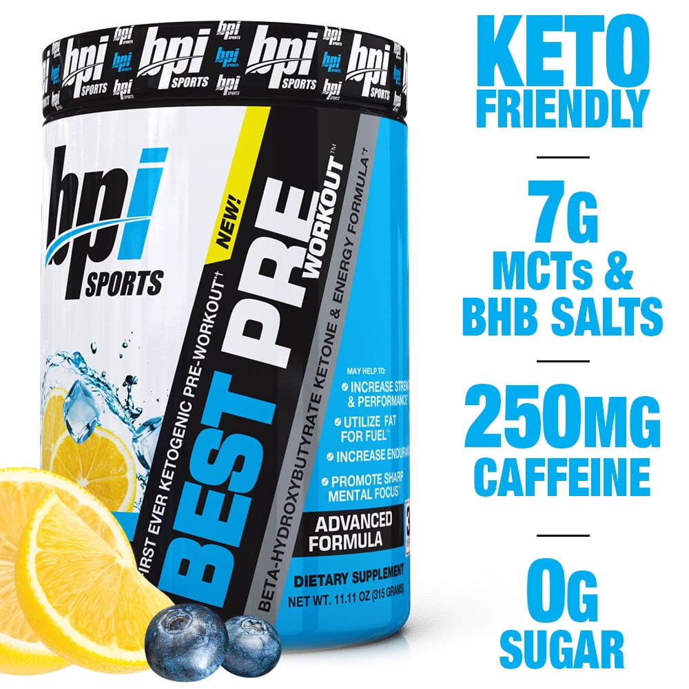 BPI Sports Best Pre Workout Pre Workout Blue Lemon Ice, 30 Servings